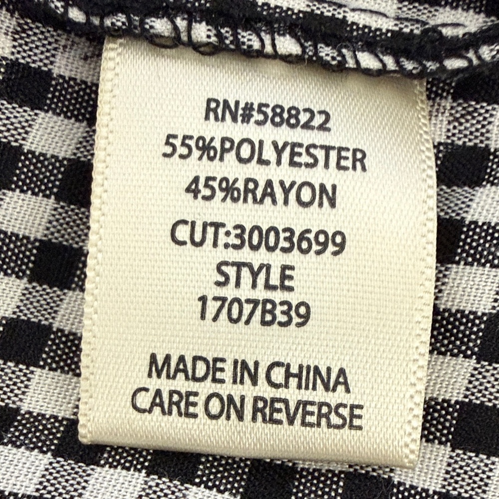 Max Studio Black and White Gingham Shirt - Picture 10 of 15